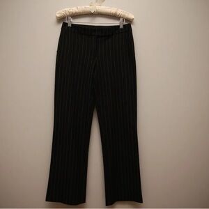 bebe Black Pinstripe Trousers